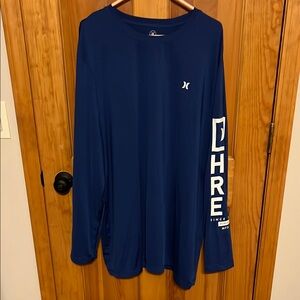Hurley Blue Long Sleeve Tee with UPF protection